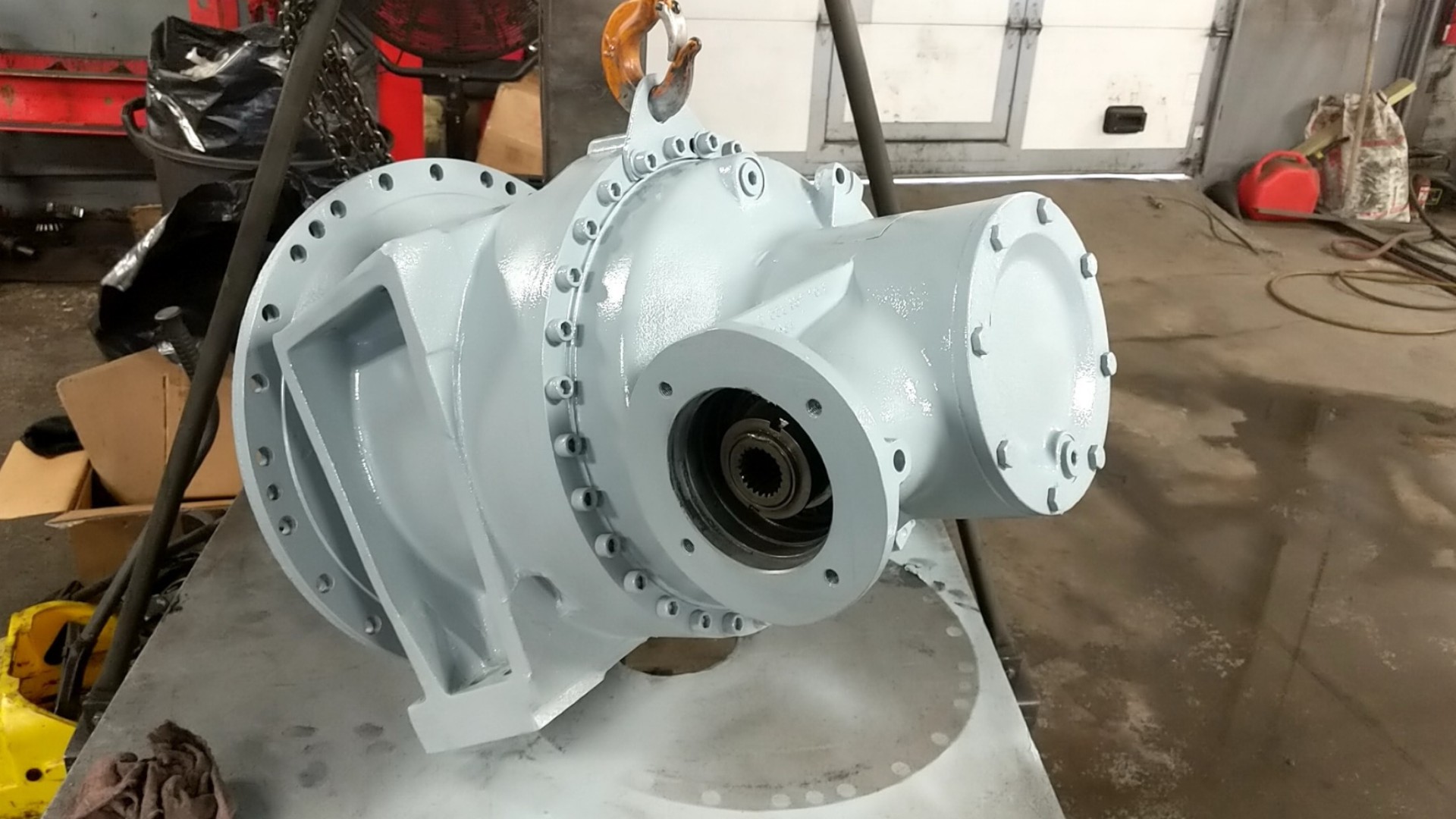 Heavy-duty truck rear differential after complete rebuild by STR technicians